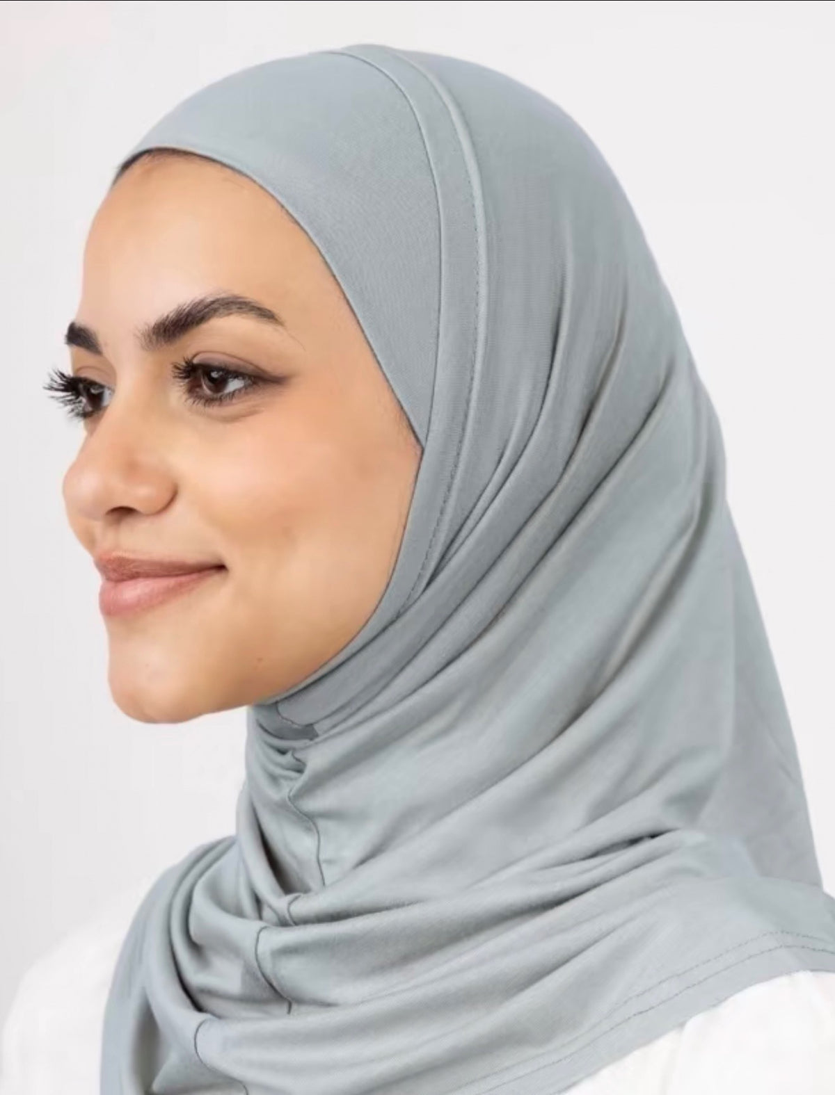 2pcs Syrian Hijab - Silver Grey