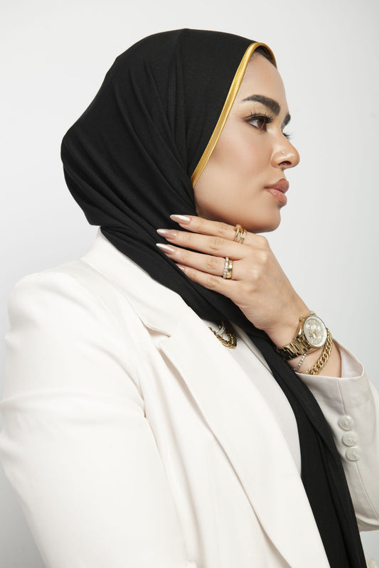 Jersey Hijab Tie-back - Gold