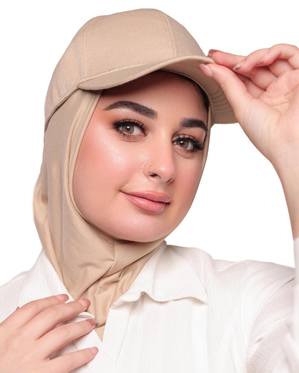 Sport Hijab Hat - Hijab Caps Beige