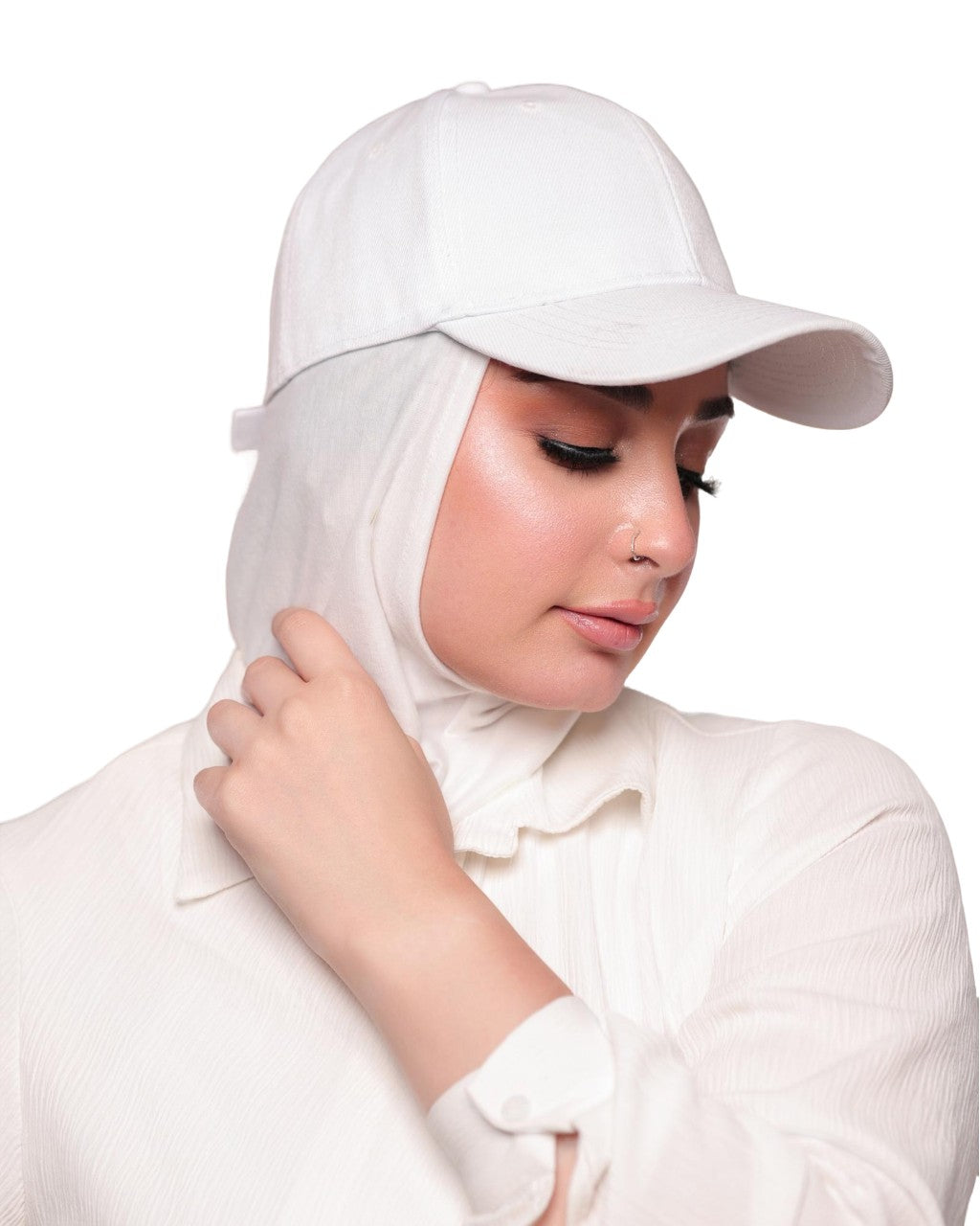 Sport Hijab Hat - Hijab Caps White