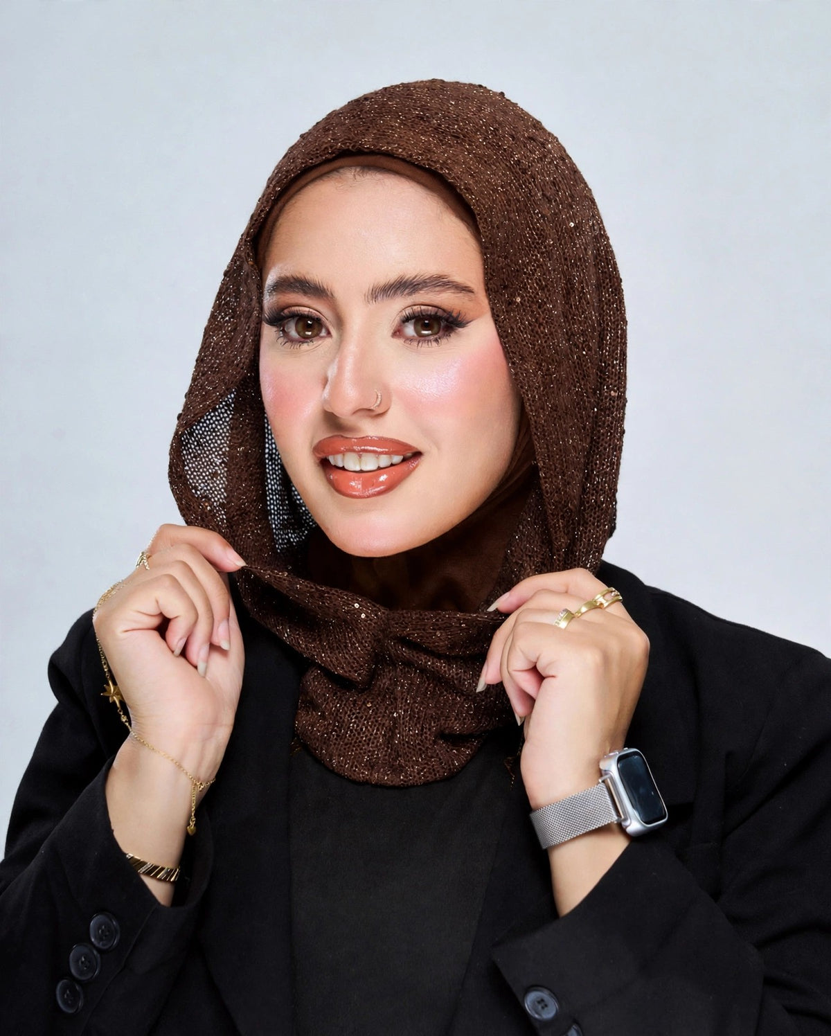 Balaclava 2-Piece Set - Brown
